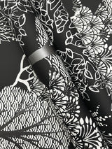 Wallpaper Kimono Trees Wallpaper // Black Metallic