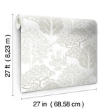 Wallpaper Kimono Trees Wallpaper // Metallic