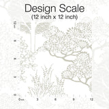 Wallpaper Kimono Trees Wallpaper // Metallic