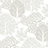 Wallpaper Kimono Trees Wallpaper // Metallic
