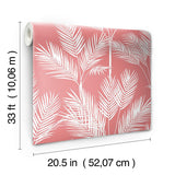 Wallpaper King Palm Silhouette Wallpaper // Coral