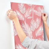 Wallpaper King Palm Silhouette Wallpaper // Coral