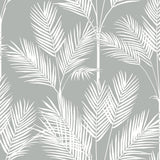 Wallpaper King Palm Silhouette Wallpaper // Grey