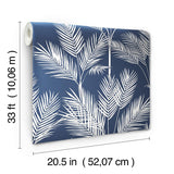 Wallpaper King Palm Silhouette Wallpaper // Navy