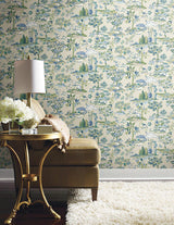 Wallpaper Kingswood Wallpaper // Blue & Green