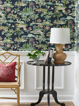Wallpaper Kingswood Wallpaper // Navy & Red