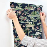 Wallpaper Kingswood Wallpaper // Navy & Red