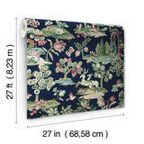 Wallpaper Kingswood Wallpaper // Navy & Red