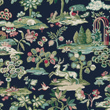 Wallpaper Kingswood Wallpaper // Navy & Red