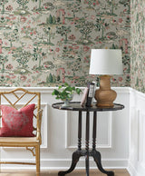 Wallpaper Kingswood Wallpaper // Taupe & Coral