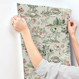 Wallpaper Kingswood Wallpaper // Taupe & Coral