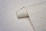 Wallpaper Lacey Circle Geo Wallpaper // Cream & Grey