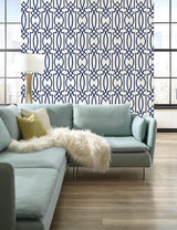 Wallpaper Large Lattice Wallpaper // Blue