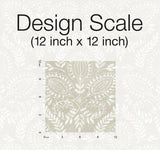 Wallpaper Laurel Damask Wallpaper // Off White