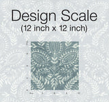 Wallpaper Laurel Damask Wallpaper // Teal