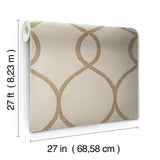 Wallpaper Laurel Leaf Ogee Wallpaper // Brown