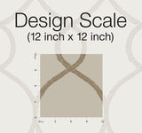 Wallpaper Laurel Leaf Ogee Wallpaper // Brown