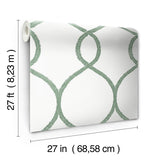 Wallpaper Laurel Leaf Ogee Wallpaper // Green