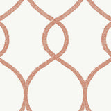 Wallpaper Laurel Leaf Ogee Wallpaper // Orange 