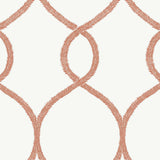 Wallpaper Laurel Leaf Ogee Wallpaper // Orange