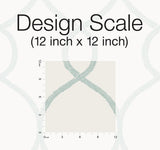 Wallpaper Laurel Leaf Ogee Wallpaper // Teal