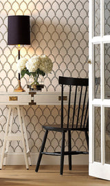 Wallpaper Laurel Wallpaper // Gold & White