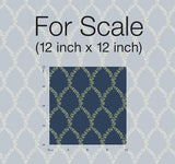 Wallpaper Laurel Wallpaper // Navy