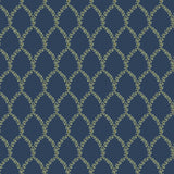 Wallpaper Laurel Wallpaper // Navy