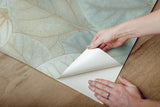 Wallpaper Leaf Concerto Peel & Stick Wallpaper // Turquoise