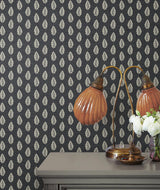 Wallpaper Leaf Pendant Wallpaper // Black