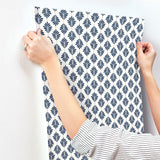 Wallpaper Leaflet Wallpaper // Navy