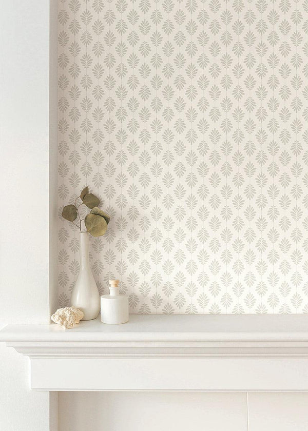 Wallpaper Leaflet Wallpaper // Taupe