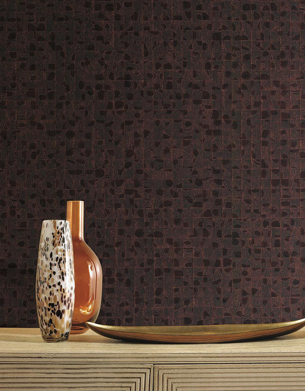 Wallpaper Leather Lux Wallpaper // Brown 
