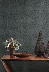 Wallpaper Leather Lux Wallpaper // Dark Green