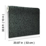 Wallpaper Leather Lux Wallpaper // Dark Green