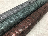 Wallpaper Leather Lux Wallpaper // Dark Green