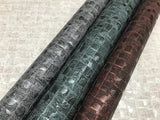 Wallpaper Leather Lux Wallpaper // Dark Green
