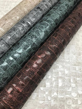 Wallpaper Leather Lux Wallpaper // Grey