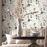 Wallpaper Linden Flower Peel & Stick Wallpaper // Black