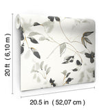 Wallpaper Linden Flower Peel & Stick Wallpaper // Black