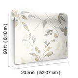 Wallpaper Linden Flower Peel & Stick Wallpaper // Soft Neutral 