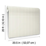 Wallpaper Linear Gridwork Wallpaper // Beige