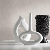 Wallpaper Linen Flax Texture Wallpaper // White