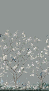 Wallpaper Lingering Garden Wall Mural // Grey