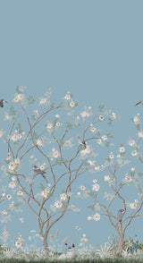 Wallpaper Lingering Garden Wall Mural // Light Blue