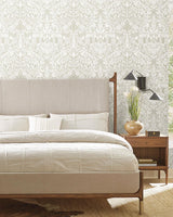 Wallpaper Lockwood Damask Wallpaper // Beige