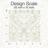 Wallpaper Lockwood Damask Wallpaper // Beige