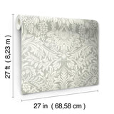 Wallpaper Lockwood Damask Wallpaper // Grey