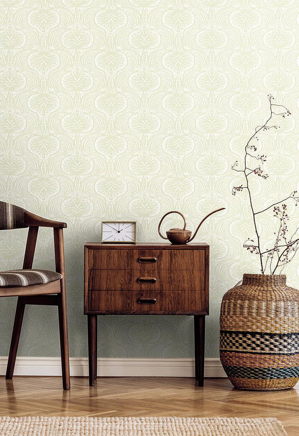 Wallpaper Lotus Palm Wallpaper // Beige 