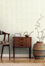 Wallpaper Lotus Palm Wallpaper // Beige